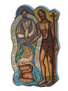 Mosaico di S.Giovanni Battista eseguito dall'artista da arte sacra Padre Fiorenzo Gobbo della Congregazione dei Servi di Maria